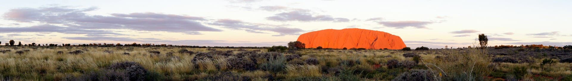 Uluru at sunset.