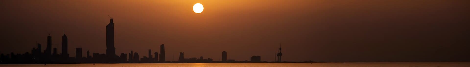Sunset over Kuwait City
