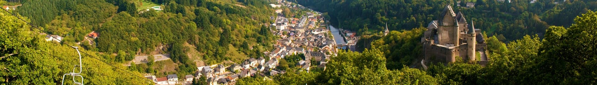 Panorama of Vianden, Luxembourg.
