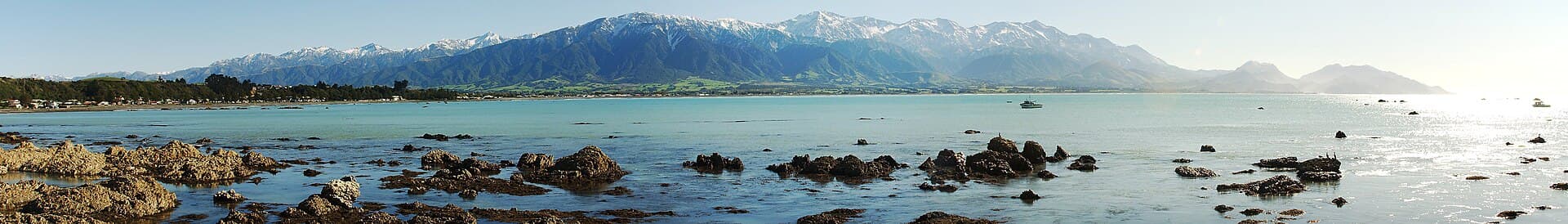 A panorama of the Seaward Kaikouras from Kaikoura