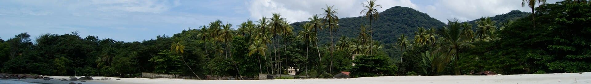 Beautiful beach in west Africa just an hour's drive from Freetown.