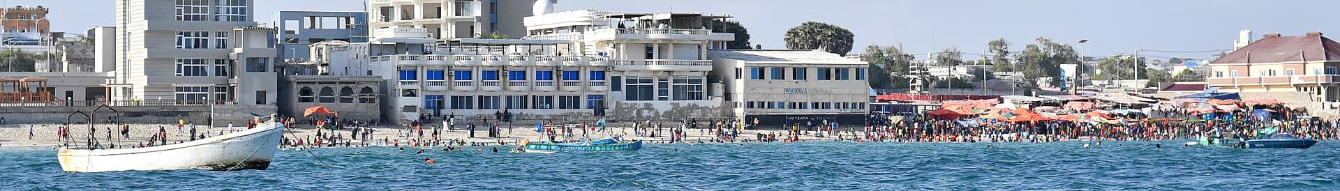 A view of Lido beach from the sea in Mogadishu, Somalia on 15 November 2019.