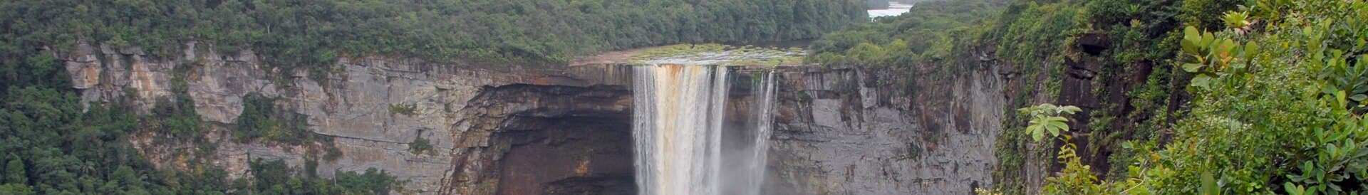 Kaieteur Falls is a high-volume waterfall on the Potaro River in central Guyana.