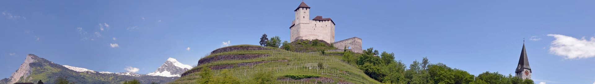 Gutenberg Castle in Balzers (Liechtenstein)- Panorama